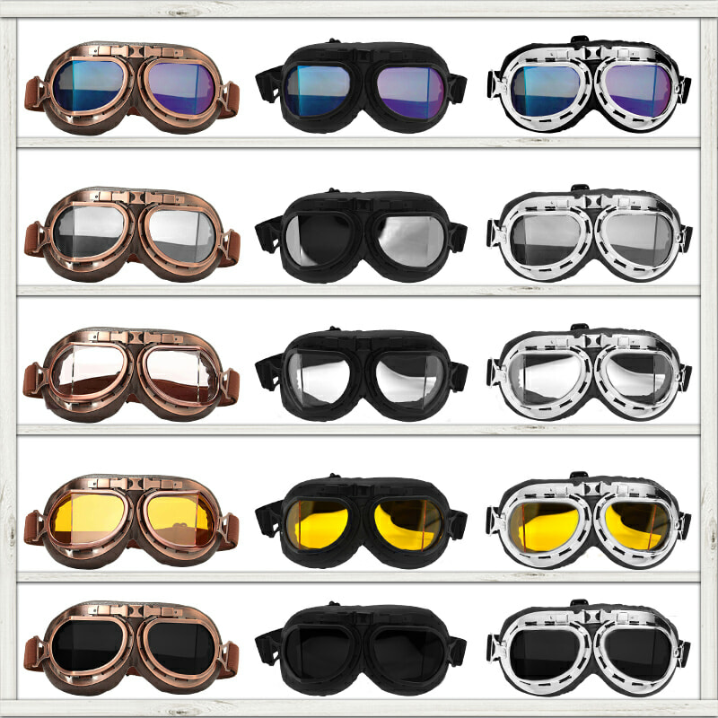 Motorcykel briller retro hjelm pilot briller motorcykel cykel briller vintage klassiske solbriller til gafas motocross dirt bike