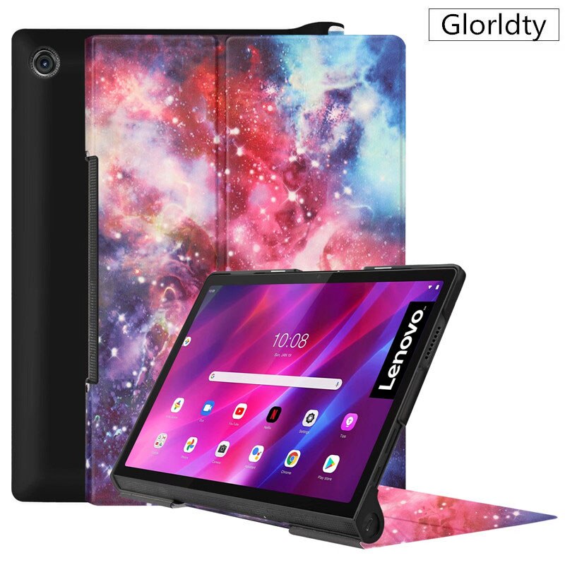 Geschilderd Funda Voor Lenovo Yoga Tab 11 Case YT-J706F Pu Lederen Flip Etui Voor Lenovo Yoga Tab 11 Yt j706F Tablet Coque + Pen: yin he xi