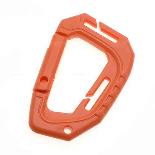 1pcs/pack D Shape 200LB Plastic Snap Clip Carabiner Mountaineering Buckle Outdoor Hanging Keychain Hook Climbing Accessories: Orange