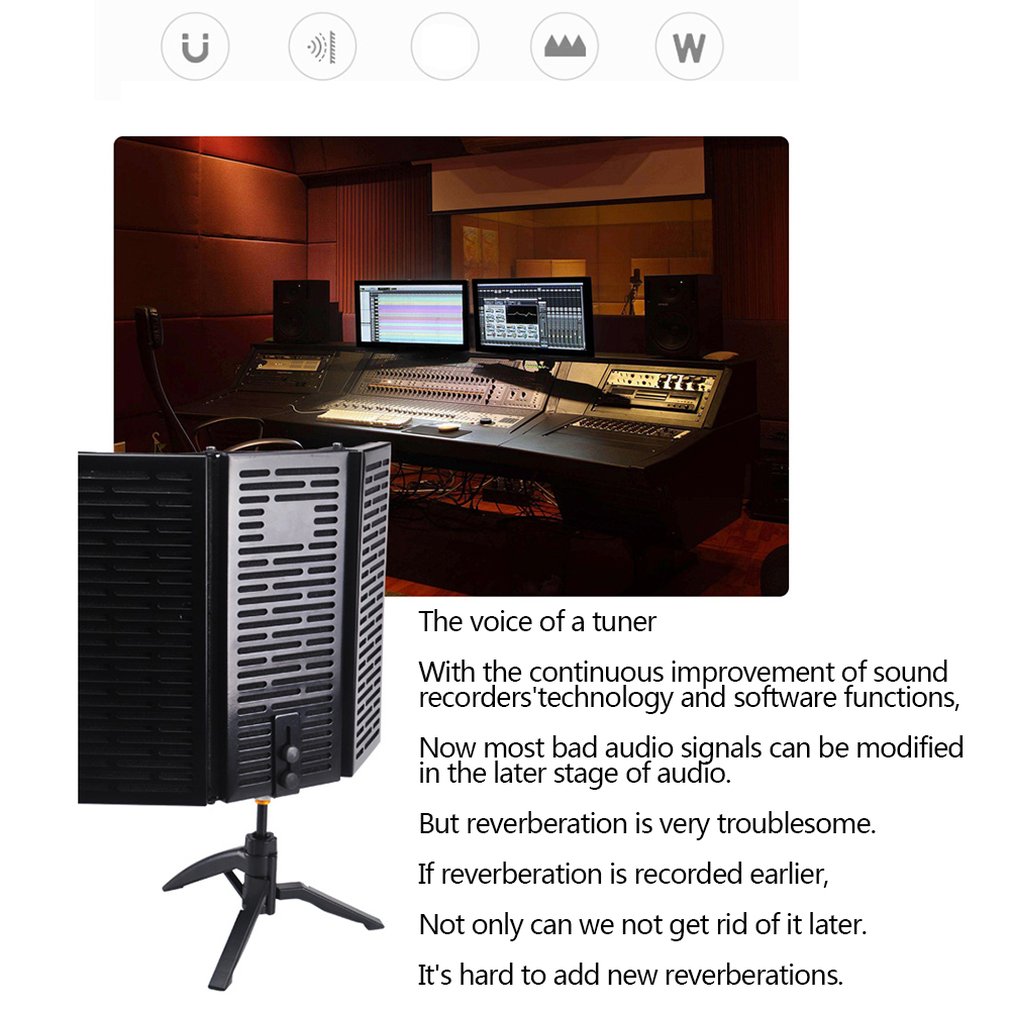 Recording studio wind screen microphone windshield microphone soundproof screen sound noise cover with Tripod