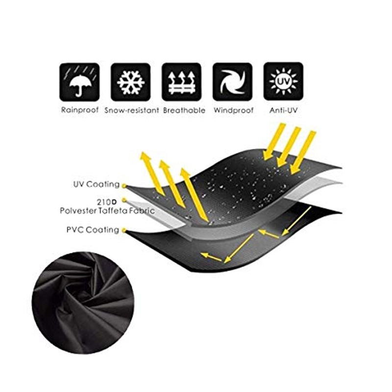 Cobertor para muebles de jardín Oxford 210D, resistente al agua, para mesa de ratán, cubo, silla, sofá, impermeable, Patio exterior de lluvia, funda protectora XL