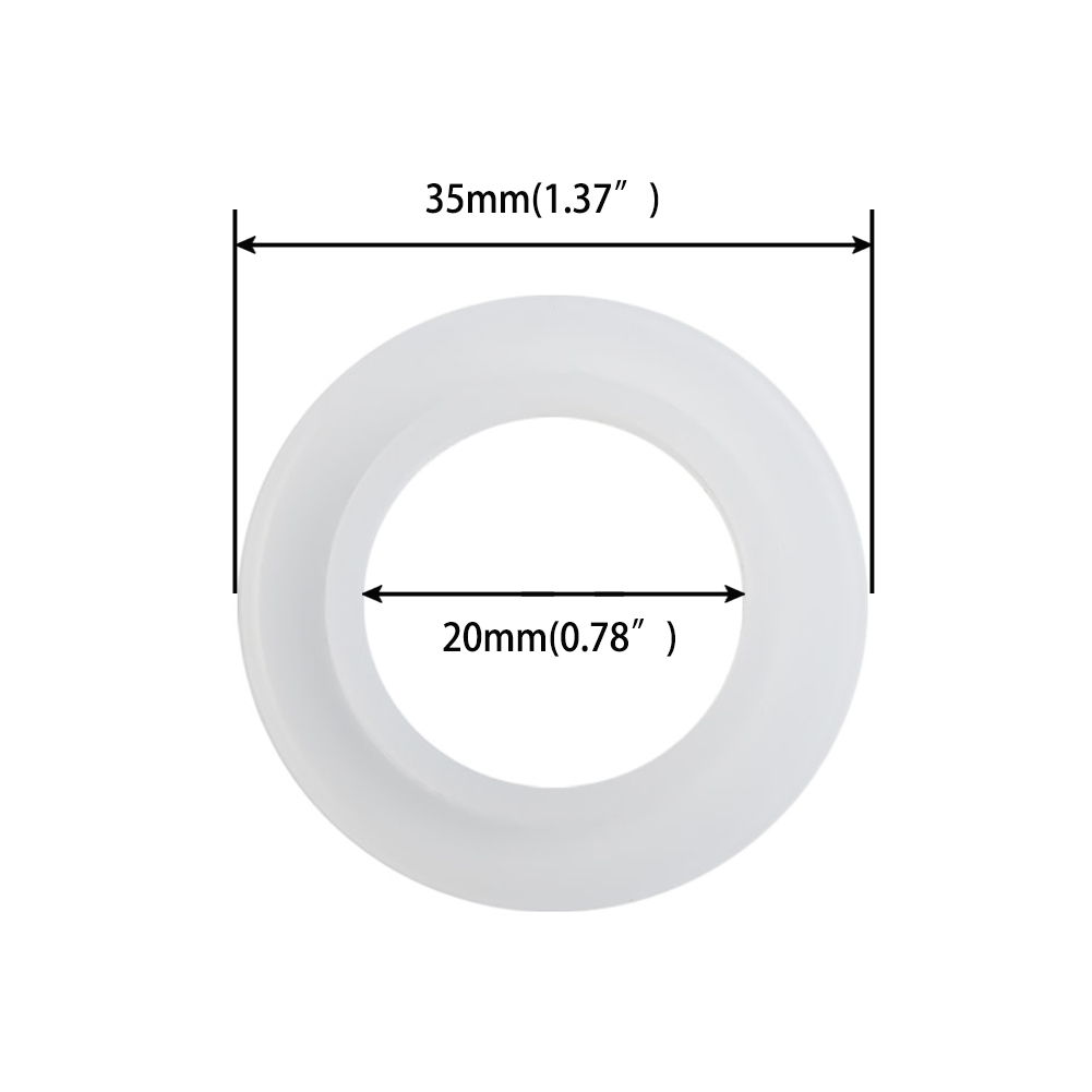 Junta de anillo de drenaje para lavabo de baño, piezas de repuesto para bañera, tapa de tapón emergente para fregadero, sello de arandela de silicona, 1 Uds.: Blanco
