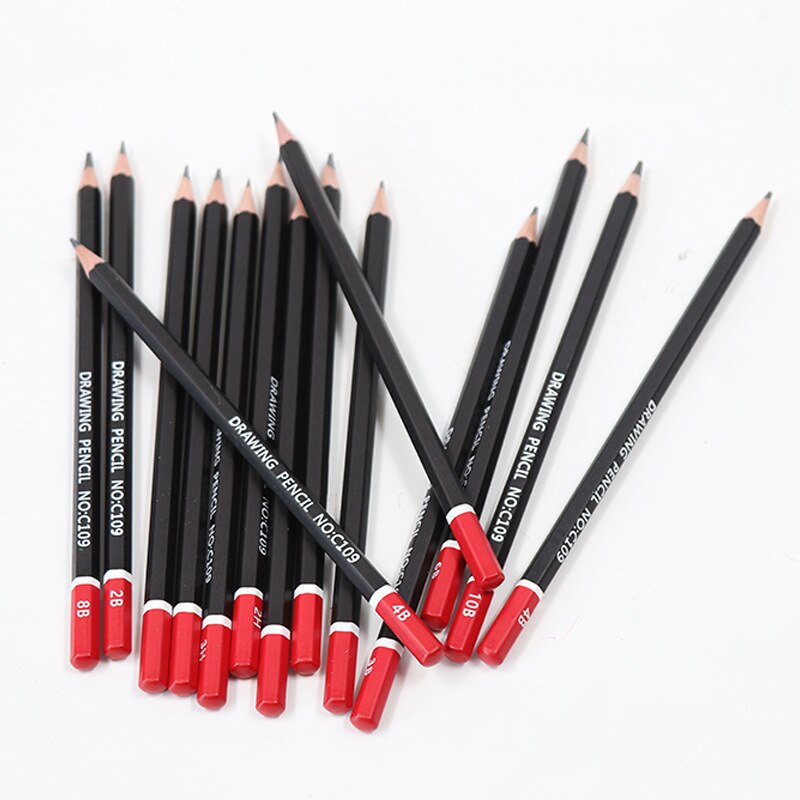 Juego de lápices para dibujo de bocetos, 30 Uds. De materiales de arte , Kit de dibujo con barras de carboncillo de grafito, herramienta para libro de bocetos para Adul