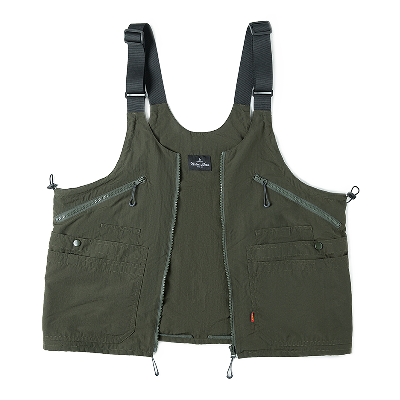 Maden 2023 masculino Casual verano talla grande chaleco de trabajo sin mangas chaleco multibolsillo chaqueta tipo cartera de gran capacidad: Beige