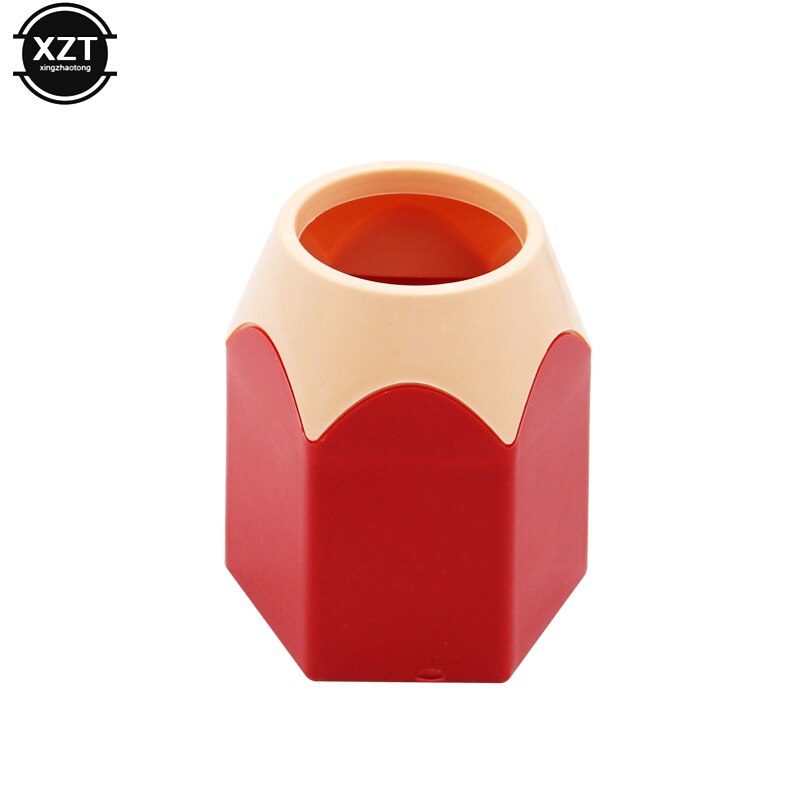 Novedad de , jarrón para bolígrafos, bote para lápices, soporte para brochas de maquillaje, artículos de papelería, contenedor para ordenar, suministros de oficina: Rojo