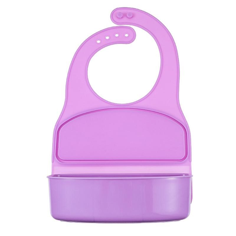 Crianças bib lancheira operação de layout conveninently educação precoce bib bacia crianças lancheira multi-purpose bib para crianças: ROXO