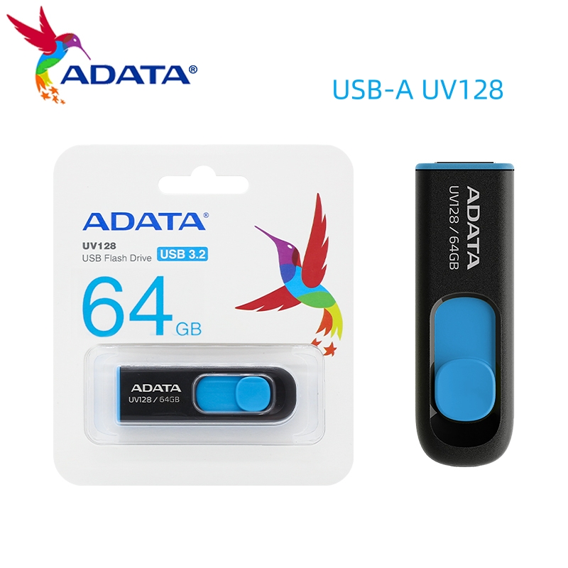ADATA USB 3.2 rodzaj1 (USB 5Gbps) Pendrive 32GB 64GB 128GB 256GB w górę do 100Mb/s Pamięć U Disk robić komputera Pendrive
