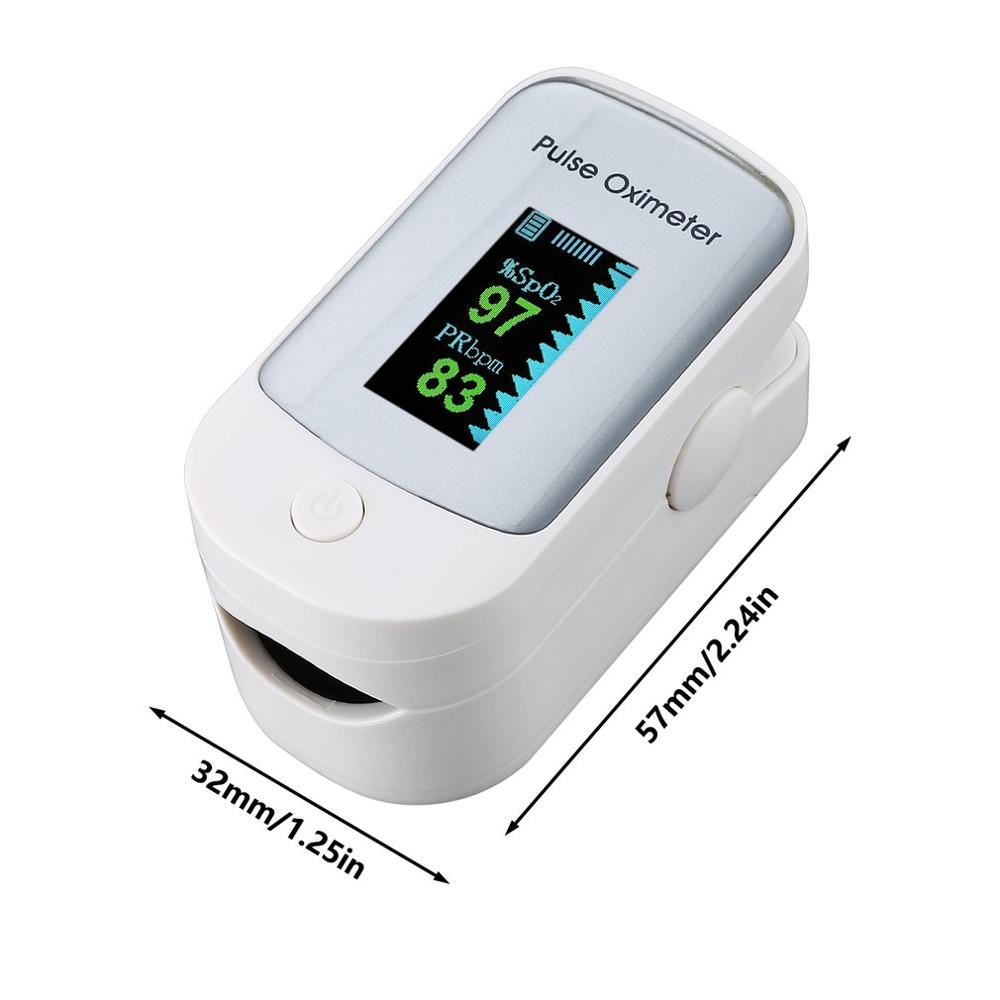 Finger tip puls oximeter meter spo 2 pulsmåler blod iltmætning oled oximeter til husholdningsbrug