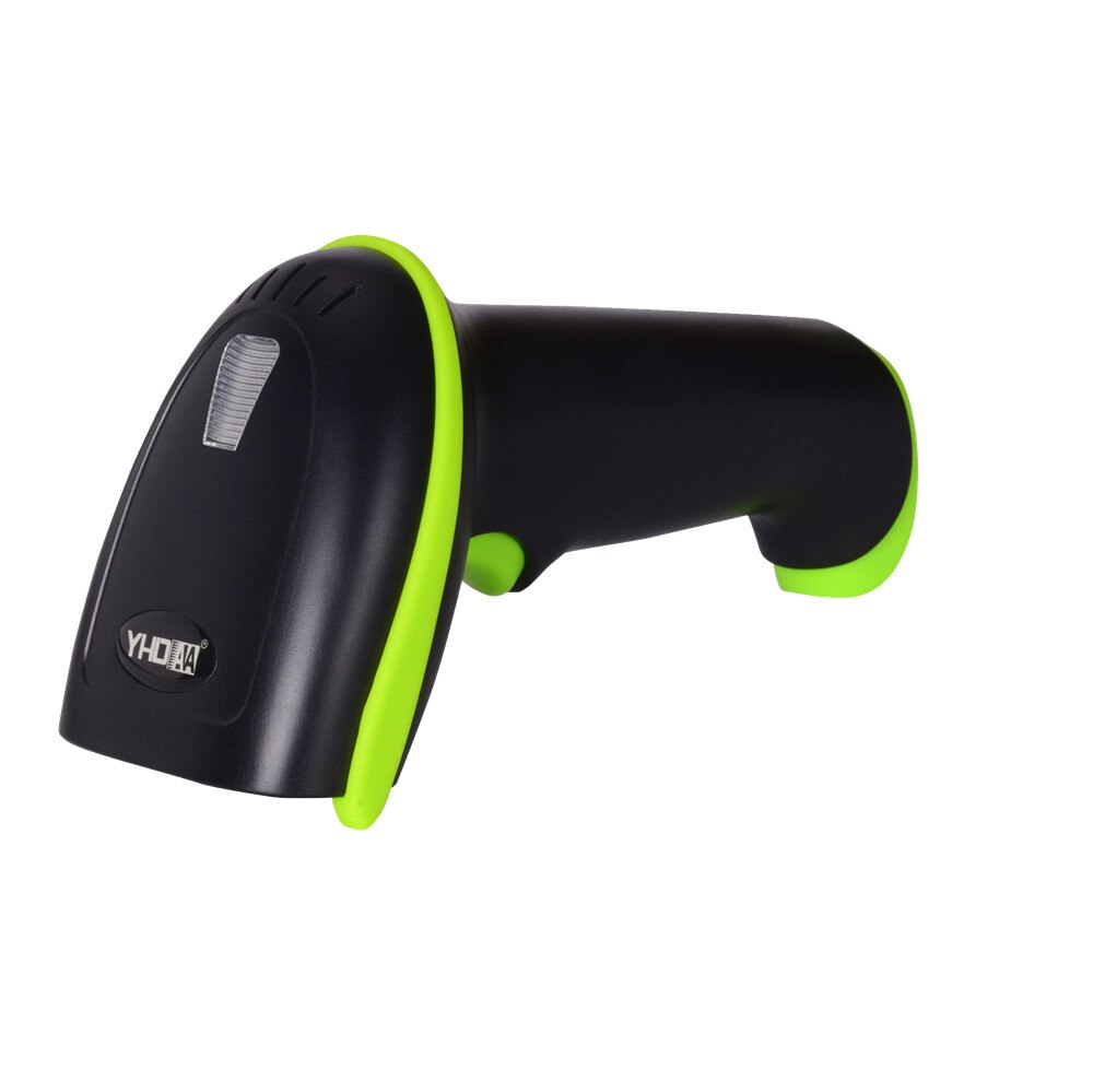 433 M Draadloze Handheld 1D Barcode Scanner Automatische Reader Ondersteunt Reverse Type Bar Code Scannen met USB Ontvanger voor Retail: Green