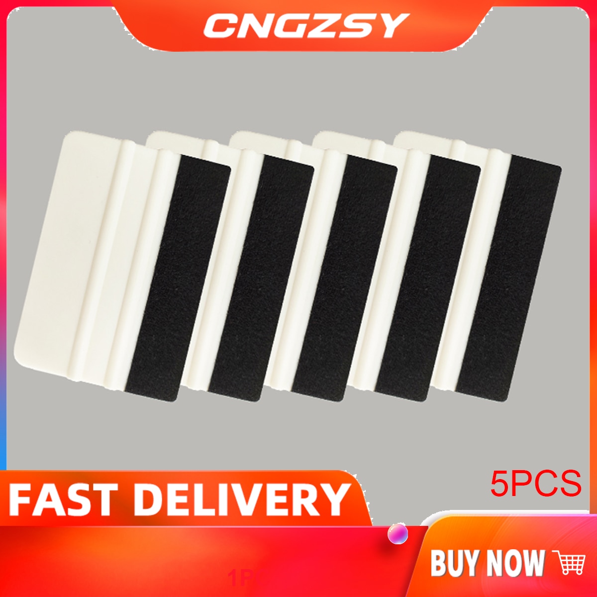 5PCS Car Vinyl Film wrapping tools White Scraper squeegee with felt edge size 99x72mm Car Styling Stickers Accessories A43