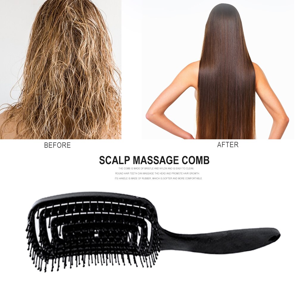 4 stücke Haar Pinsel Friseur Kopfhaut Massage Krake Kamm Glatte Haar Spitzen Schwanz Kamm Haribush für Frauen Männer