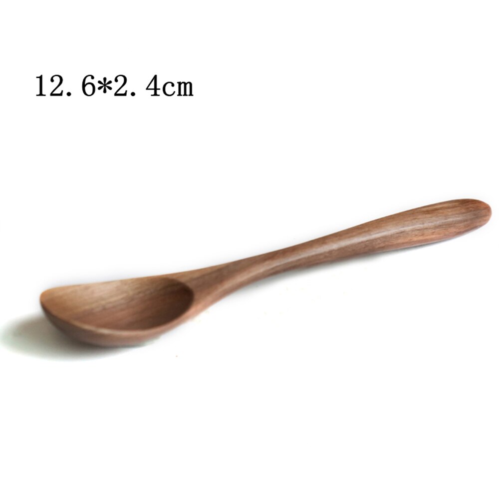 1 pc svarta valnötsskedar kafferöra lång skopa trä stor soppa ris spade honung te köksservis: 1