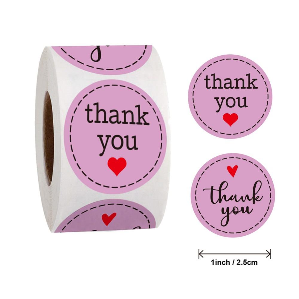 Gold Foil Thank You Stickers For Seal Labels 1 Inch Packaging Stickers Birthday Party Offer Stationery Sticker Top: B