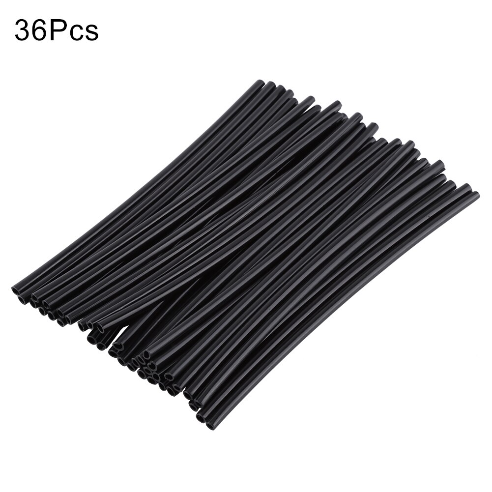 36pcs Front Solid Rear Motorcycle Universal Plastic Durable Protective Tubes Decor Wheel Spoke Wraps: Black