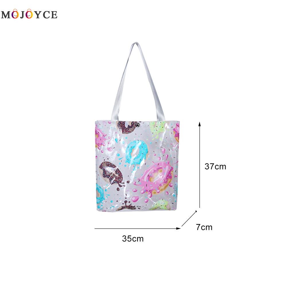 transparent PVC Frauen Handtaschen Große Kapazität Wasserdichte Schulter Tasche Weibliche Reise Strand Schwimmen Totes Nette Lagerung Tasche