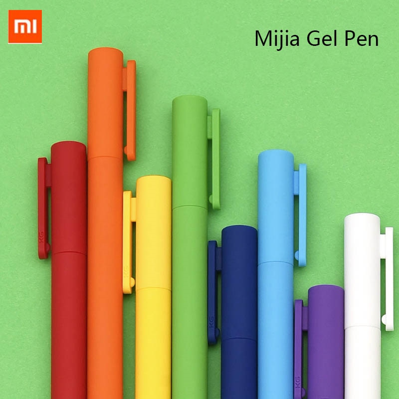 8 stks/doos Xiaomi Mijia Youpin Kaco K1 gel pen met zwarte 0.5 neutrale pen Kleurrijke kleuren zwart refill glad schrijven