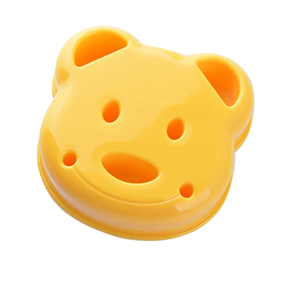 Sandwich Mould Bear Mini Cartoon Cute Bear Rabbit Car Sandwich Sealer Kids Bento Lunch Mold Cookie Cutter Baking Pastry Tools: Pink