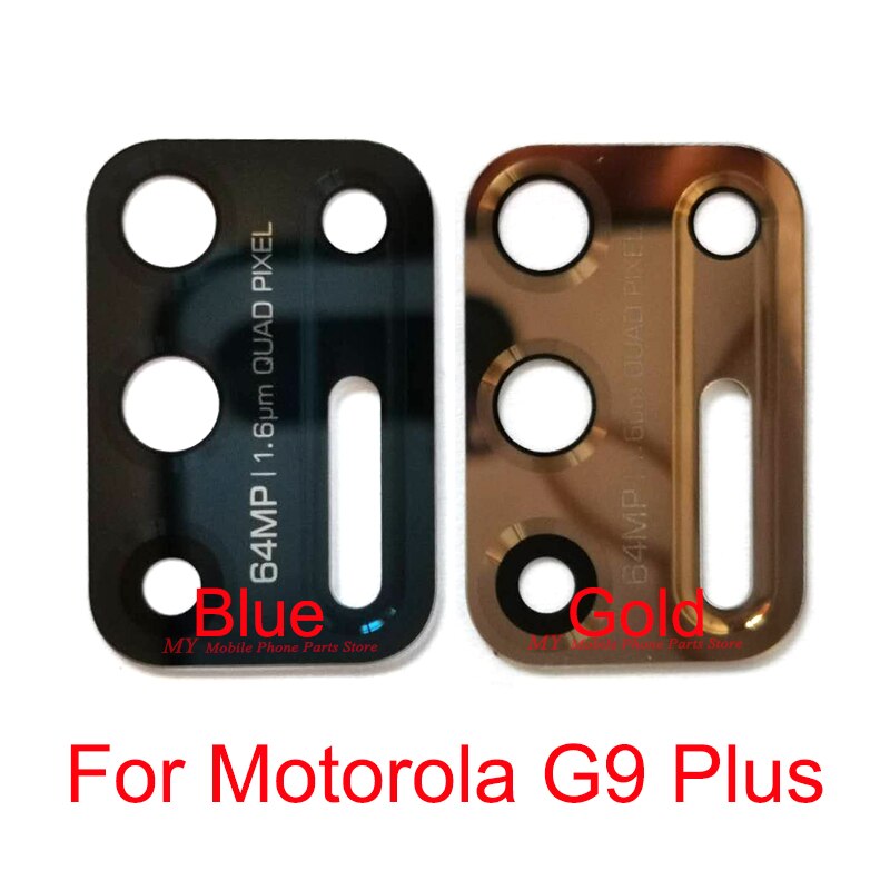 10 Stuks Achter Terug Camera Glazen Lens Cover Voor Motorola Moto G9 Plus G9 + G9plus Mobiele Telefoon Camera Lens glas Met Sticker 64MP