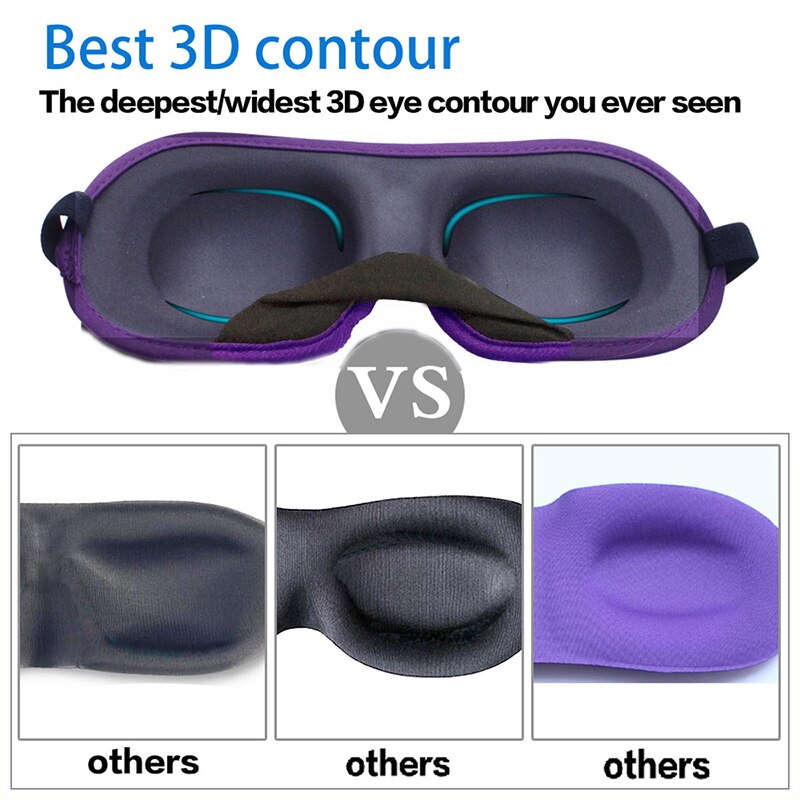 Eye Mask for Sleeping 3D Contoured Cup Blindfold Concave Molded Night Sleep Mask Block Out Light With Women Men Travel Eyepatch