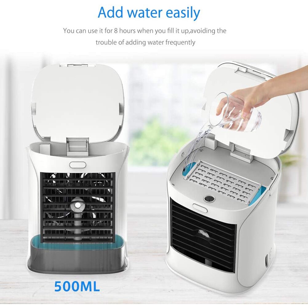 3 in 1 multifunctional Air Conditioner Fan Air Cooler With Water Tanks Home Desktop Mini Fans USB Charging Air Conditioning Fan