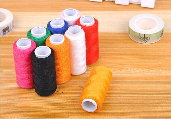 Rollo de hilo grueso para máquina de coser, hilo para coser A mano de poliéster de Color, 200 yardas por rollo