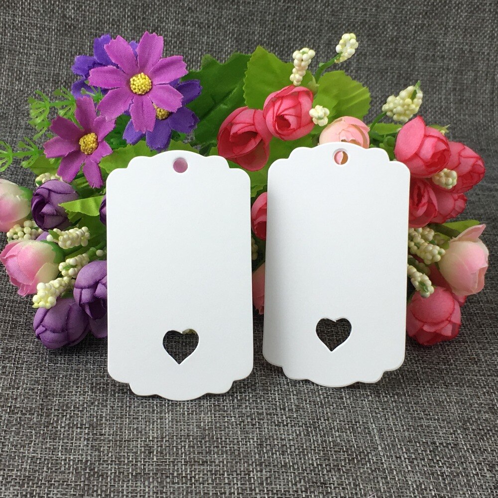 100Pcs 5x3cm Kraft Papier Tags Bruin Kant Label We... – Grandado