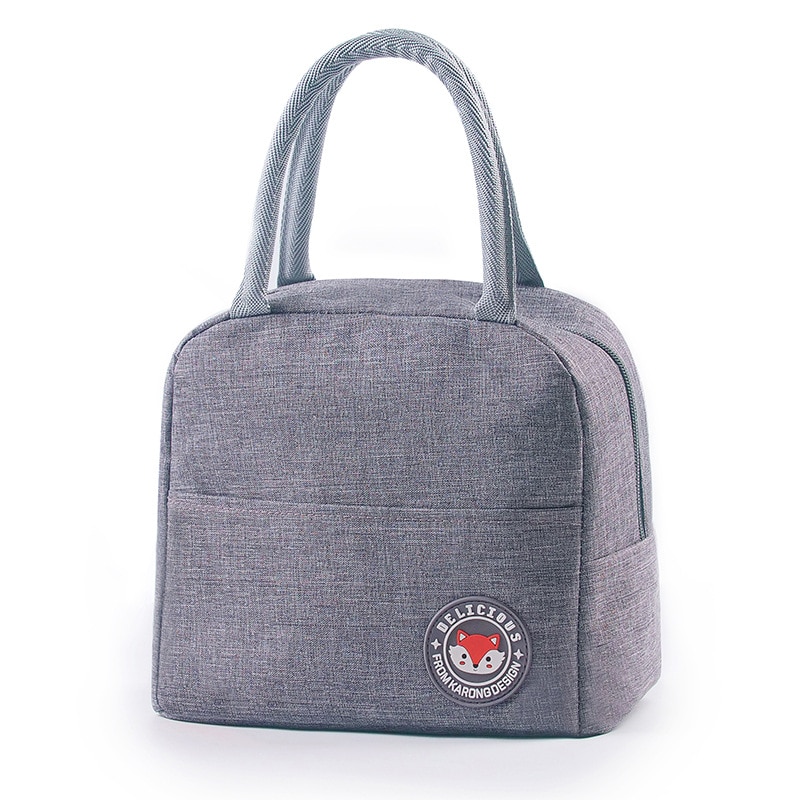 Japanese Fox Printing Portable Lunch Bags Waterproof Oxford Women Student Thermo Food Bags Office School Picnic Cooler Bag Bolso