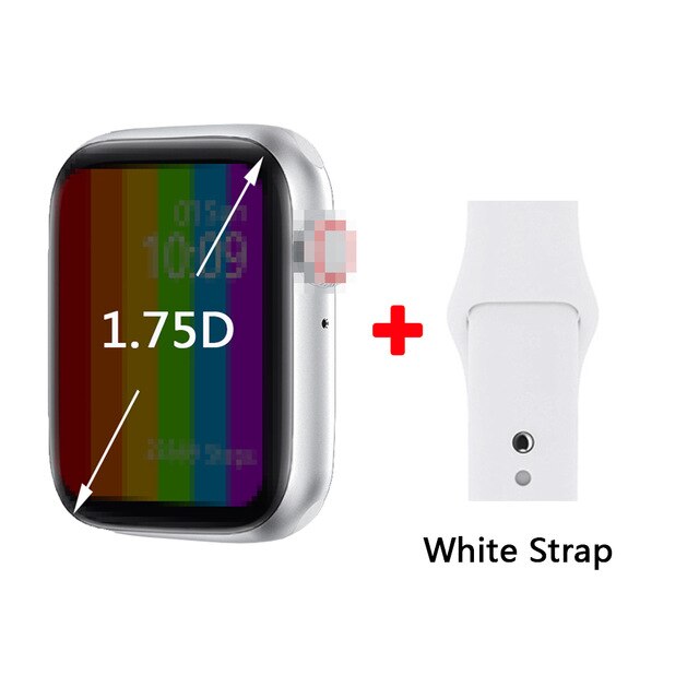 Iwo 12 Pro W26 Smart Horloge IP68 Waterdichte Smartwatch Mannen Serie 6 Ecg Hartslag Call Horloge Vrouwen Sport fitness Tracker: WHITE