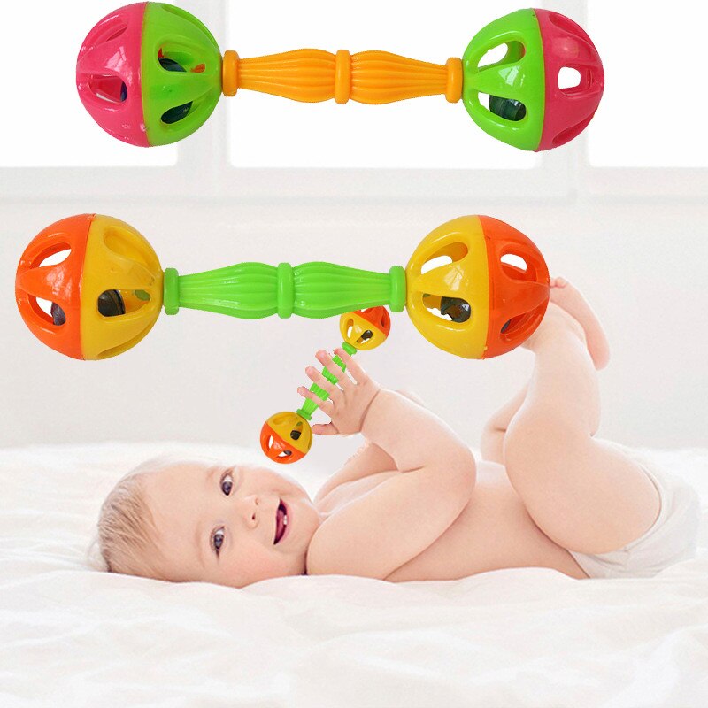 1Pc Baby Rasseln Neugeborenen Kunststoff Hand Glocke Spielzeug Musik Pädagogisches Handys Spielzeug FrüHenne Intelligenz Entwickeln Spielzeug