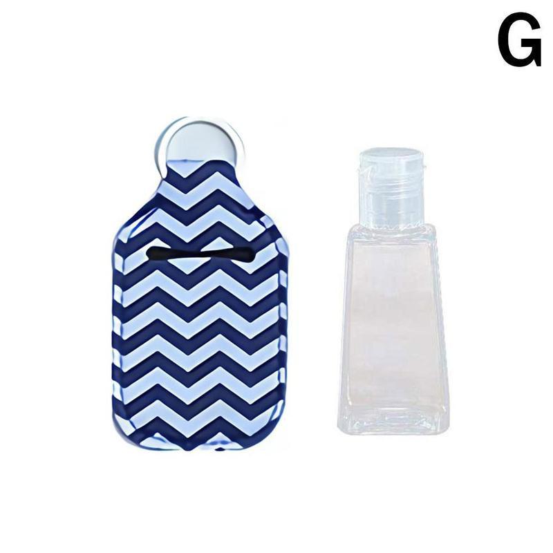 30ml Leere Hand Sanitizer Flasche Mini Tragbare Reise Desinfizieren Flaschen mit Nachfüllbare Keychain Silikon Gel Halfter Flasche K9S9: G