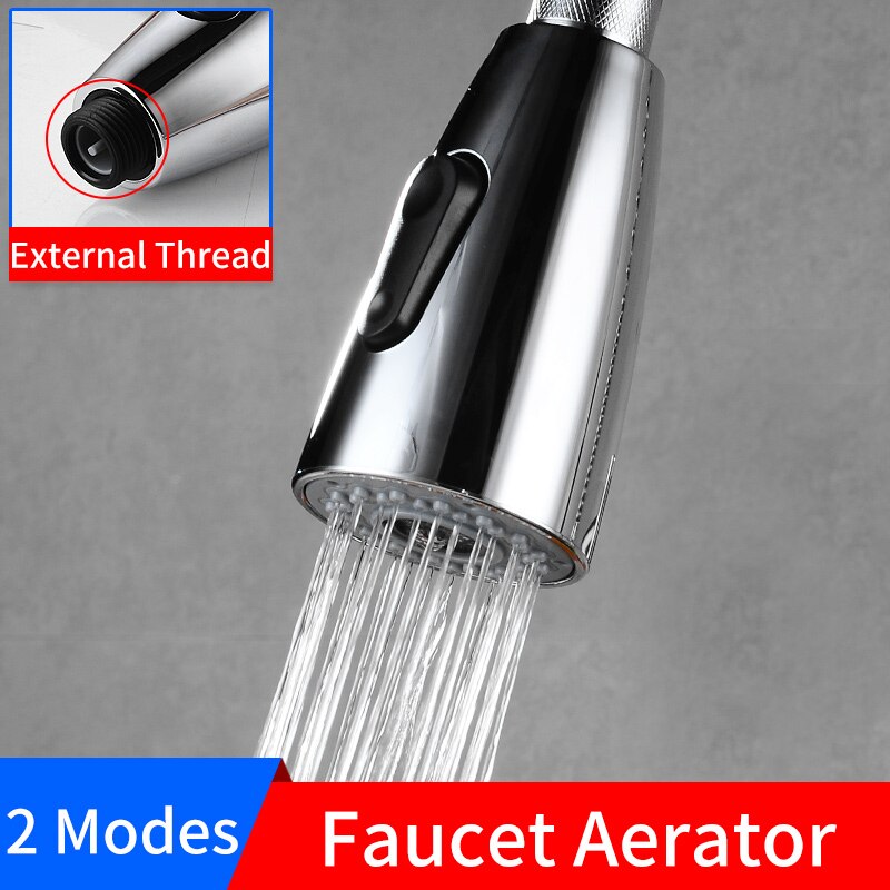 Torneira da cozinha aerador 2 modos de poupança água torneira aerador 360 graus cabeça do aerador da pia ajustável bocal filtro difusor: B