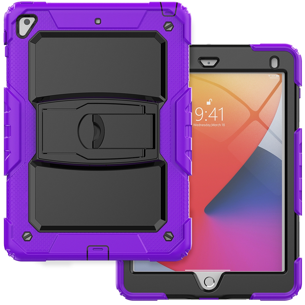 For Apple iPad 9.7 Air 2 Pro 9.7 A1566 A1822 A1893 Case Kids Safe Silicon PC Hybrid Shockproof Stand Tablet Cover: green