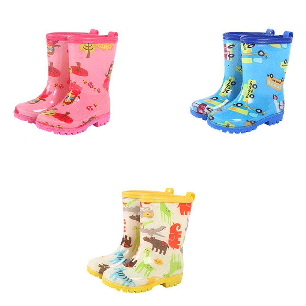 Kinderen Print Regen Laarzen PVC Regen Laarzen Waterdicht antislip Student Regen Schoenen Uitje regen laarzen op een bewolkte dag