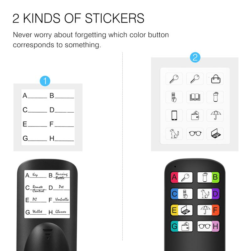 Anti-Lost Wireless Key Finder Locator Remote Control Alarm Keychain Locator Cell Phone Wallet Transmitter With 8 Receivers