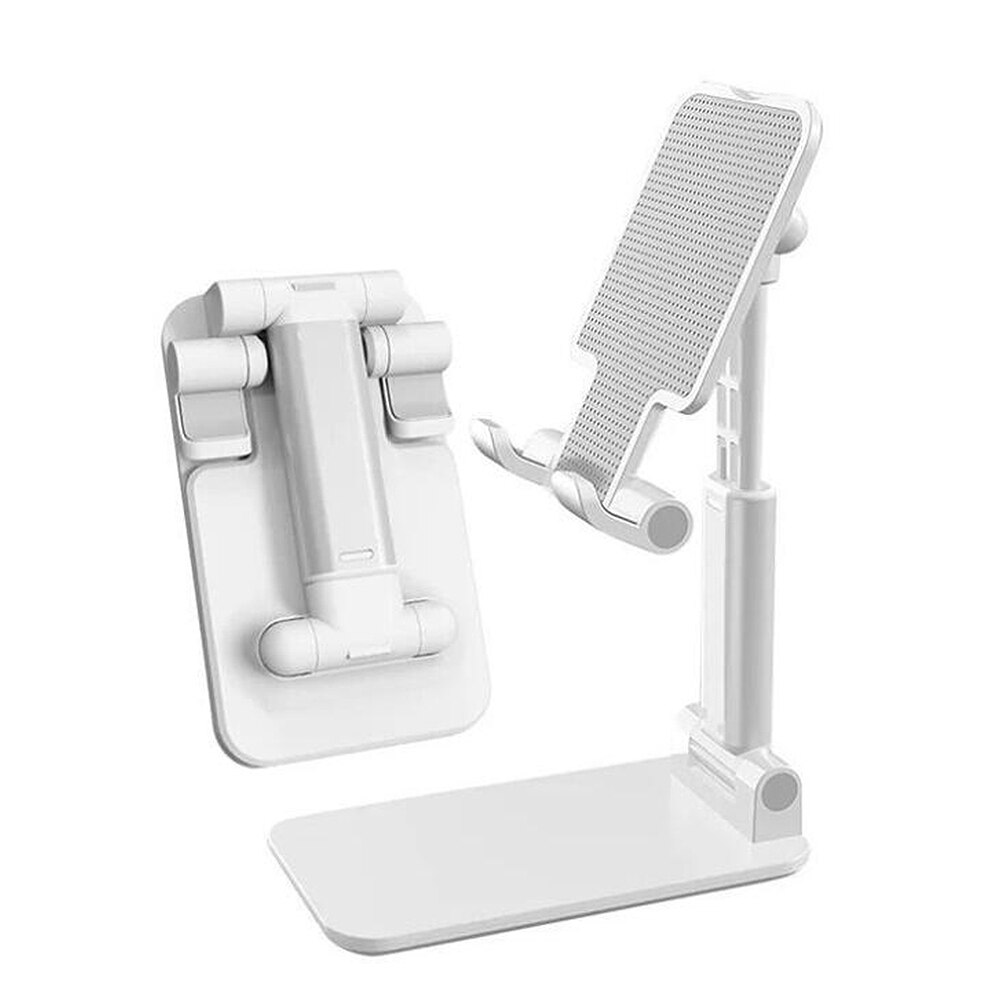 Ergonomic Collapsible Adjustable Metal Desktop Tablet Holder Table Cell Foldable Extend Support Desk Mobile Phone Holder Stand