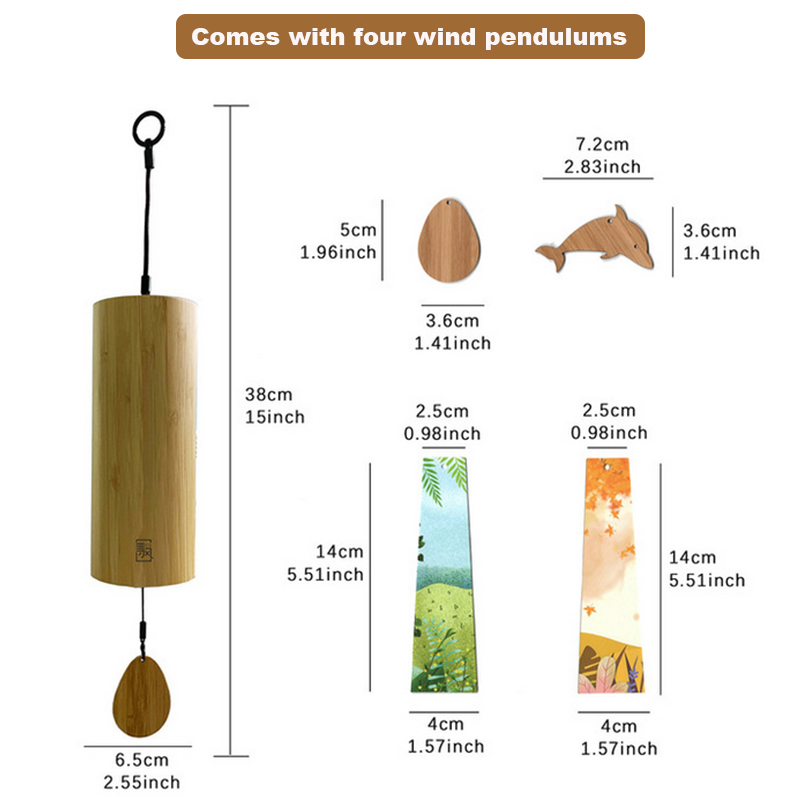 Home Garden Bamboo Wind Chimes Windchime Windbell Garden Decoration Zen Meditation Relaxation Chord Hanging Wind Chimes