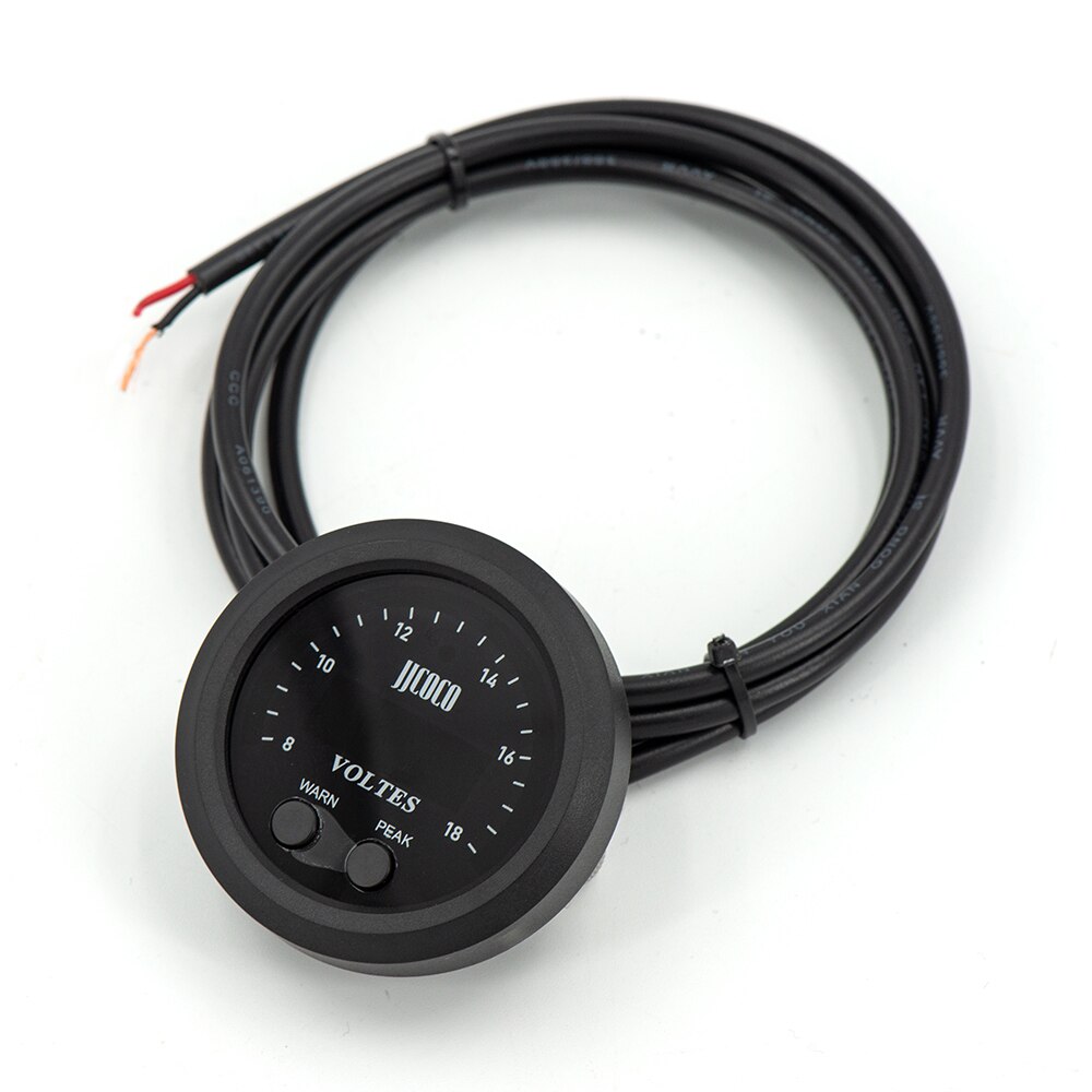 52MM S-Series Volts Gauge Voltmeter Ultra-Thin Round With Red Light LED Display: Default Title