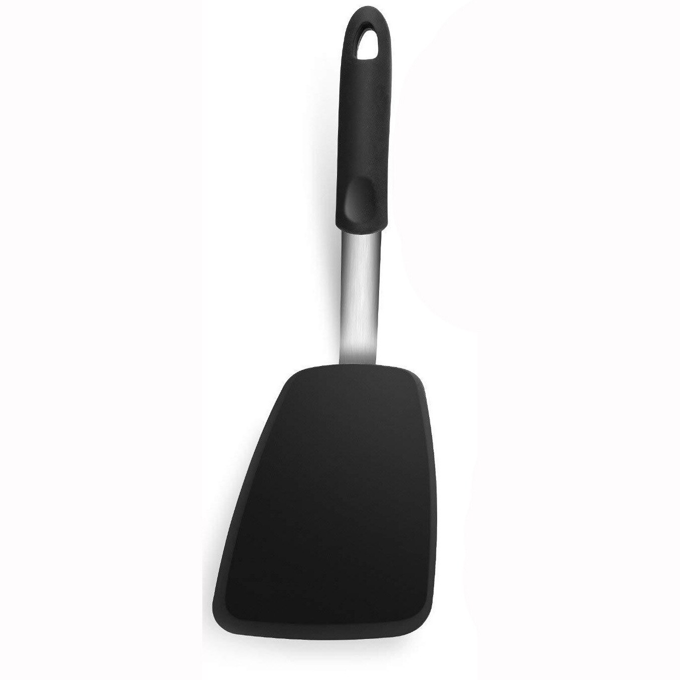 Food Grade Silicone Cooking Tool Convenience Kitchen Shovel Cookware High Temperature Resistance Spatula Utilities Supplies Item: 1PCS Black B