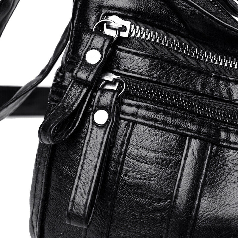 Vrouwen Tas Wilde Mode Multi-layer Casual Messenger Effen Tassen Dames Pu Lederen Schoudertas Crossbody Tas
