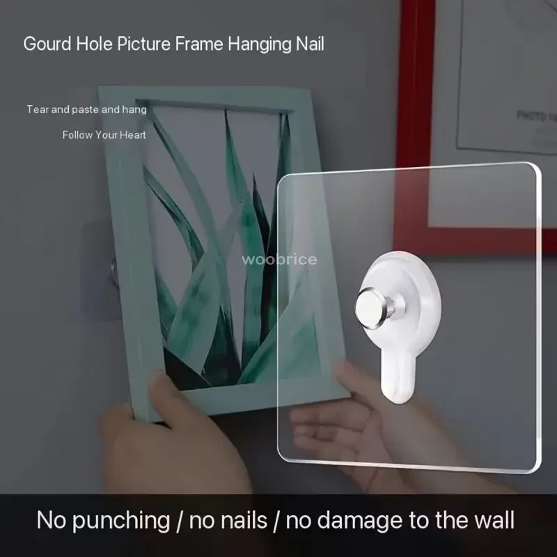 Haken-Aufhänger-Aufkleber, einfache Wandkleber, Wandhaken, selbstklebend, Stark klebend, Bilderrahmen, NäGel, transparent, nahtlos