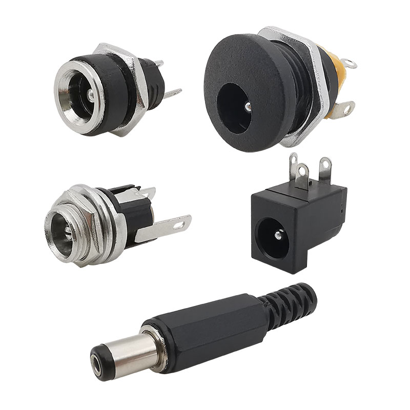 10Pcs 5.5x2.1mm DC Power Male Female Adapter DC-022 DC-025M DC-005 DC-022B 5.5*2.1mm DC Power Supply Plug Jack Socket Connector