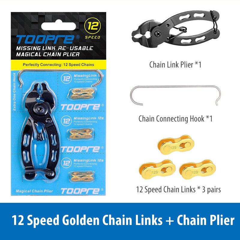 Cykel cykel mangler kæde quick link tang master link fjernelse reparationsværktøj 6/7/8/9/10/11/12 speed quick link stik: 12s gyldne