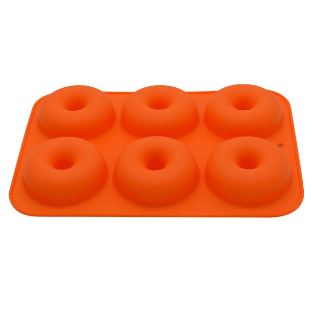 6 Gitter Silikon Backform Krapfen Backform Krapfen Backformen DIY Krapfen Kuchen Formen Gebäck Werkzeuge Sugarcraft: Orange