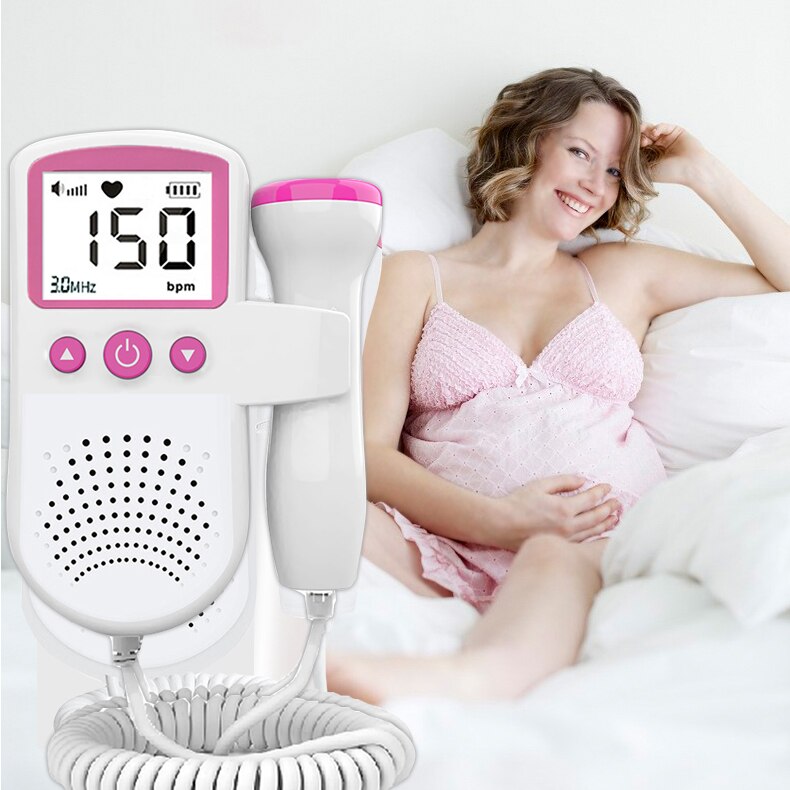 Foetale Doppler 3.0 Ultrasound Geluid Baby Heartbeat Monitor Detector Lcd Digitale Prenatale Pocket Fetal Doppler