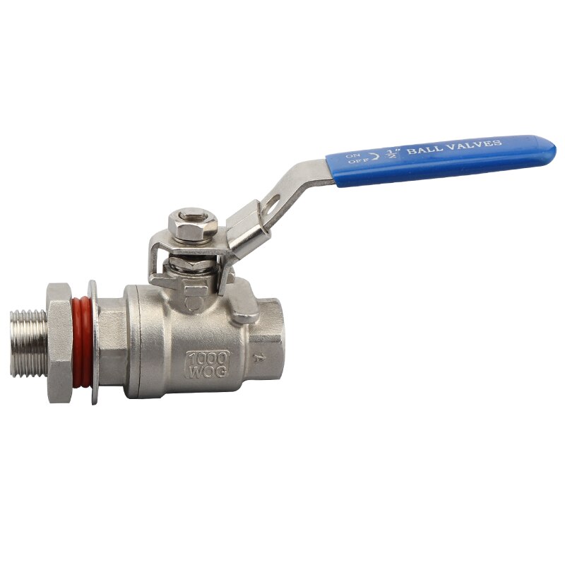 Weldless Quick Disconnect Kettle Valve Kit, 1/2" Quick Disconnect ,Long Locking Handle, Stainless Steel Sanitary Ball Valve