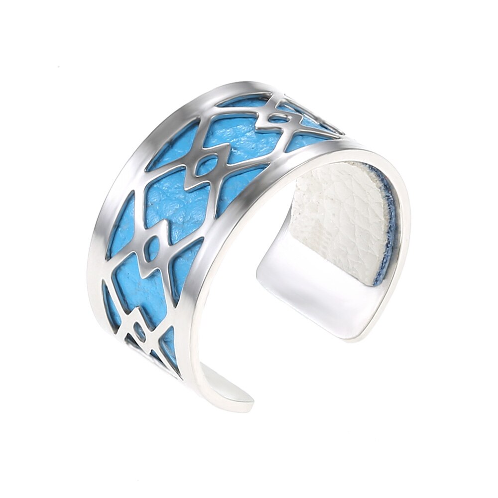 Cremo Giet Femme Sieraden Roestvrij Stalen Ring Band Verstelbare Ring Bague Femme Sieraden Diy Omkeerbare Lederen Ring: SR0016703