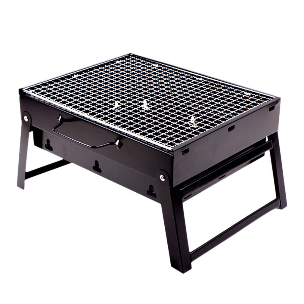 Mini household charcoal barbecue grill outdoor bbq folding portable disposable barbecue stove outdoor steel stove