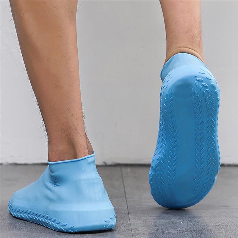 1 paire de couvre-chaussures en Silicone réutilisable S/M/L, couvre-chaussures de pluie imperméables, en caoutchouc antidérapant pour Camping en plein air