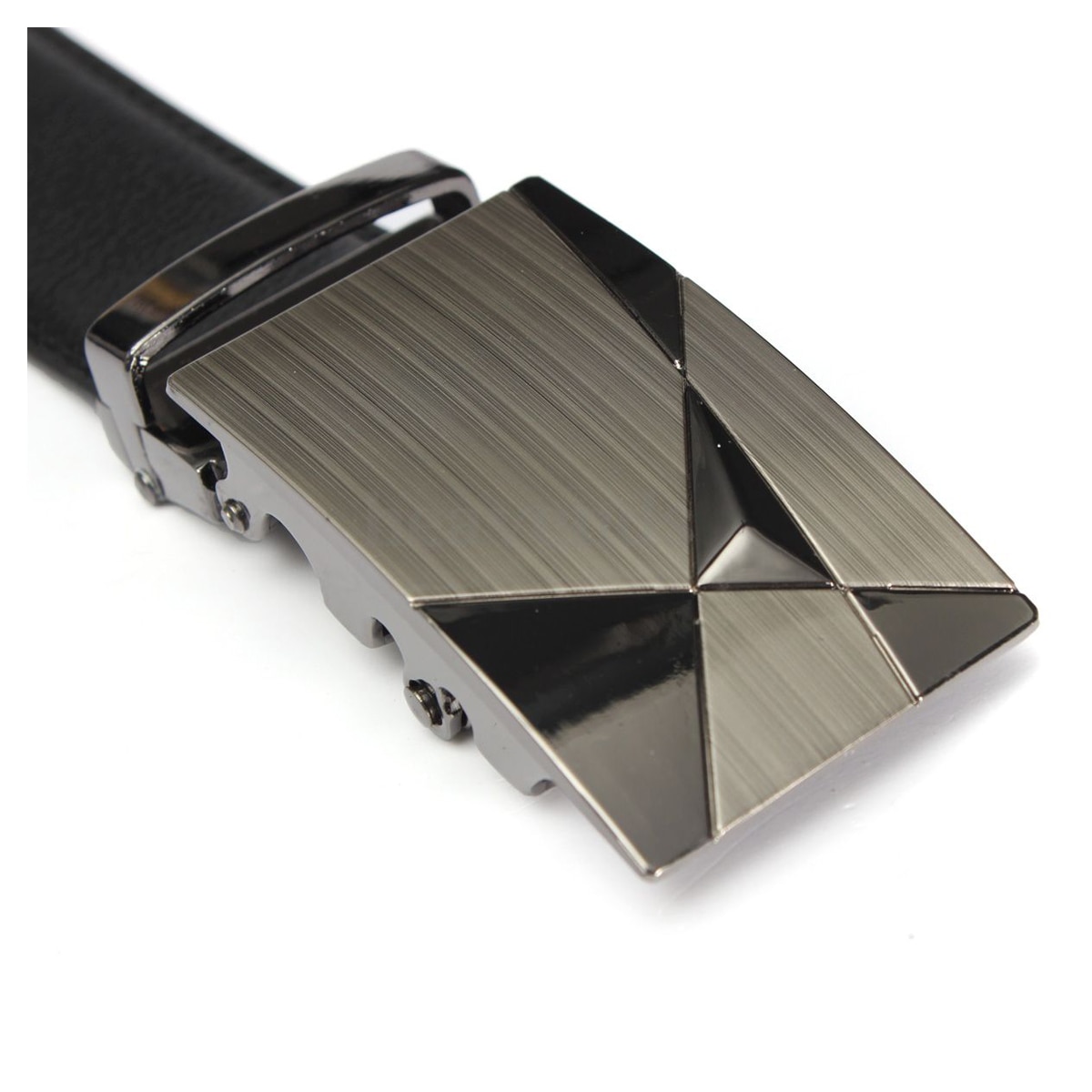 Luxe Zwart Lederen Automatische Mens Casual Tailleband Taille Riem Riem Riemen