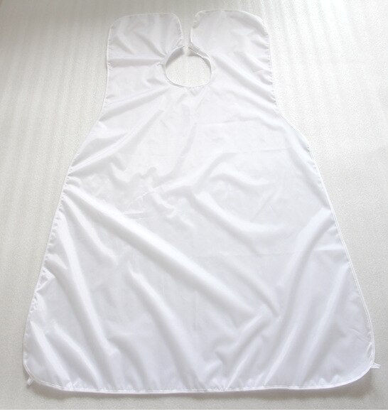 Baard schort verzorging schoon verzamel doek slab gezichtshaar scheer opvang cape met twee zuignappen scheerdoek scheerschort: 1 stuk wit